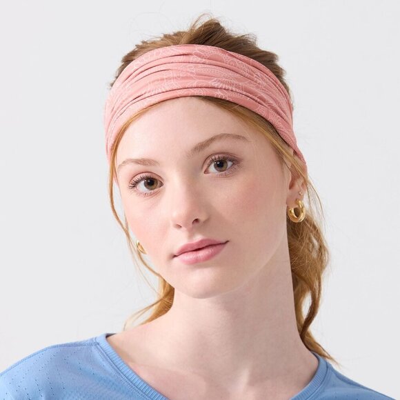 Handmade Red Boho Spandex Headband for Women Wide Yoga Hiking Night Out main image 4